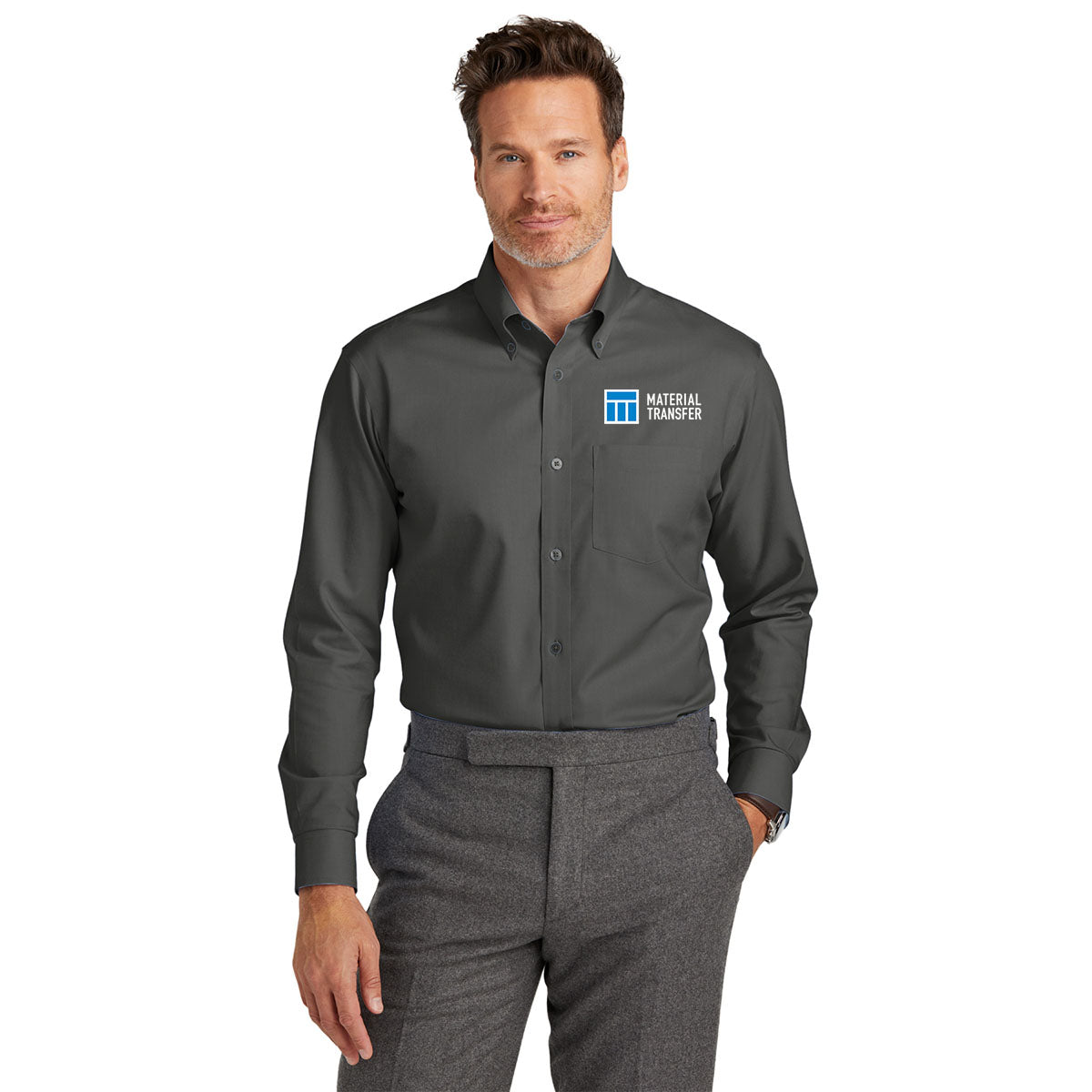 Wrinkle-Free Stretch Nailhead Shirt