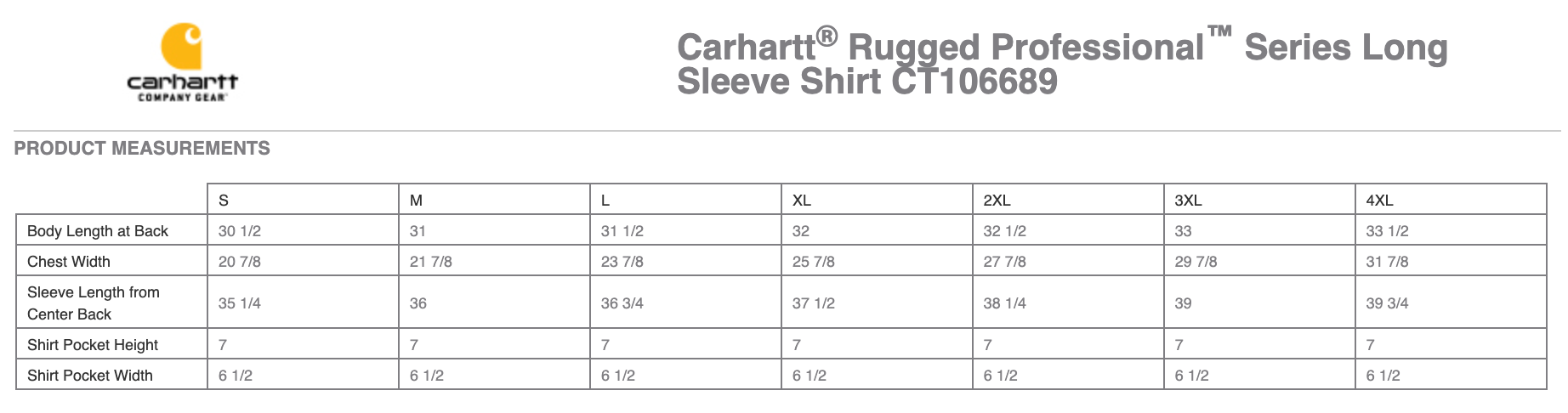 Rugged Professional Series Long Sleeve Shirt