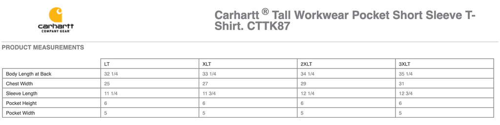 Tall Workwear Pocket Short Sleeve T-Shirt